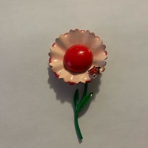 Vintage Enamel Painted Broach